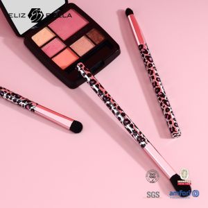 3pcs Set Plastic Makeup Brushes Ergonomic Handle With Full Printing