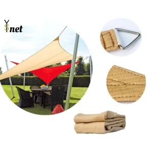 High Strength HDPE Sun Sail Shade Net, Triangle and Square Type Shade Sails for
