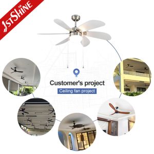 1stshine Restaurant Decorative Ceiling Fan with 6 MDF Blades and Low Voltage AC