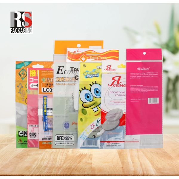 Customize OPP Header Bag Plastic Poly Bag Small Gift OPP Header Bag With Hanging