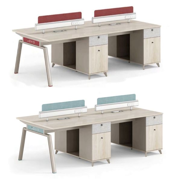 Quality Living Room Office Furniture 4 Person Staff Table with Modular Workstation and Drawer wholesale