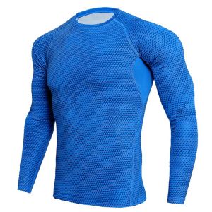 Plus Size Custom Rash Guard Long Sleeve Anti Bacterial Breathable Cloth Material