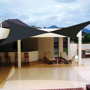 China Outdoor Sun Shade Sail HDPE Waterproof Outside Shade UV Stabilized Triangle Rectangle Shade Sails Awnings Patio Garden C on sale