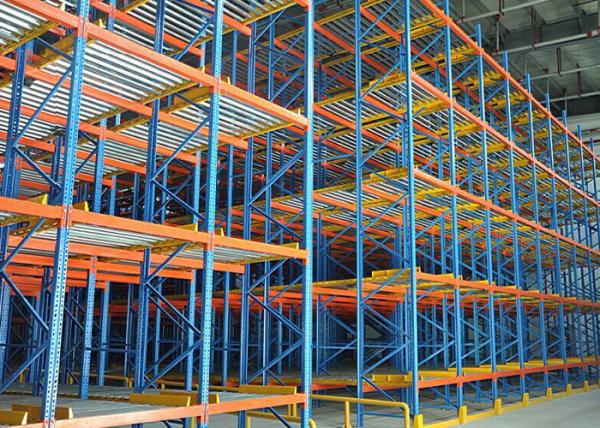 Quality Galvanized Gravity Flow Pallet Racking Systems FIFO Principle wholesale
