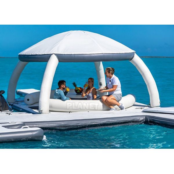 3.4x3.4m Floating Inflatable Docks Water Park Inflatable Resting Island With
