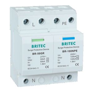 BRITEC BR-50GR 3P Type 1 Surge Arrester 50ka Surge Protection Device spd t1 t2