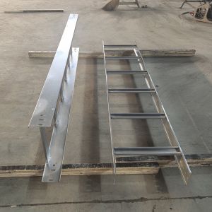 China Fire Resistance Ladder Type Cable Tray Wall Mounted Cable Tray With Galvanized Finish And Solution on sale