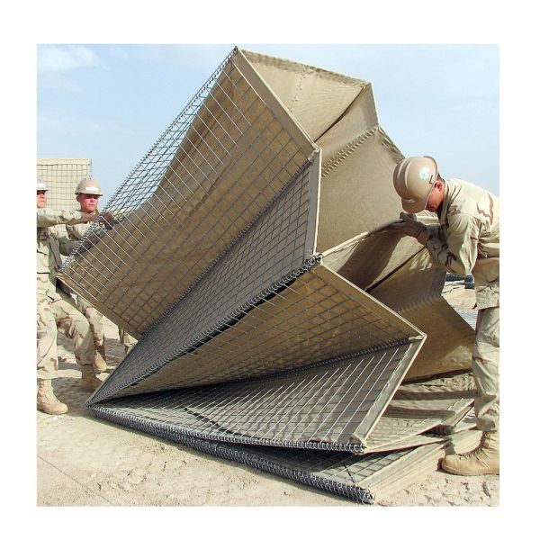 Quality SGS Square Shape Military Defensive Barrier Gabion Barriers 300GSM  In Ghana wholesale