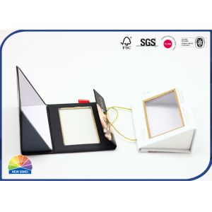 Magnetic Closure Triangle Paper Packaging Boxes PET Visible Window