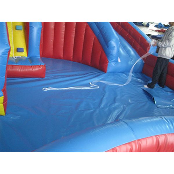 Outdoor Kids Inflatable Water Park With Slide / Inflatable Water Slide PVC Tarpaulin