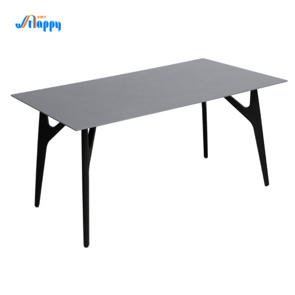 Quality Customized Size 1500mm Dining Table Industrial With Metal Base DT-988 wholesale