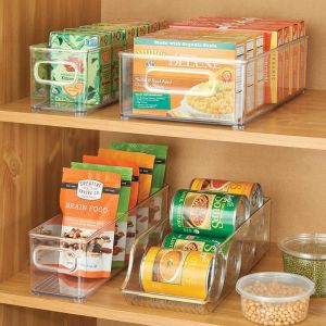 Stackable Refrigerator Organizer Bin Clear Storage Organizer Container Bins for