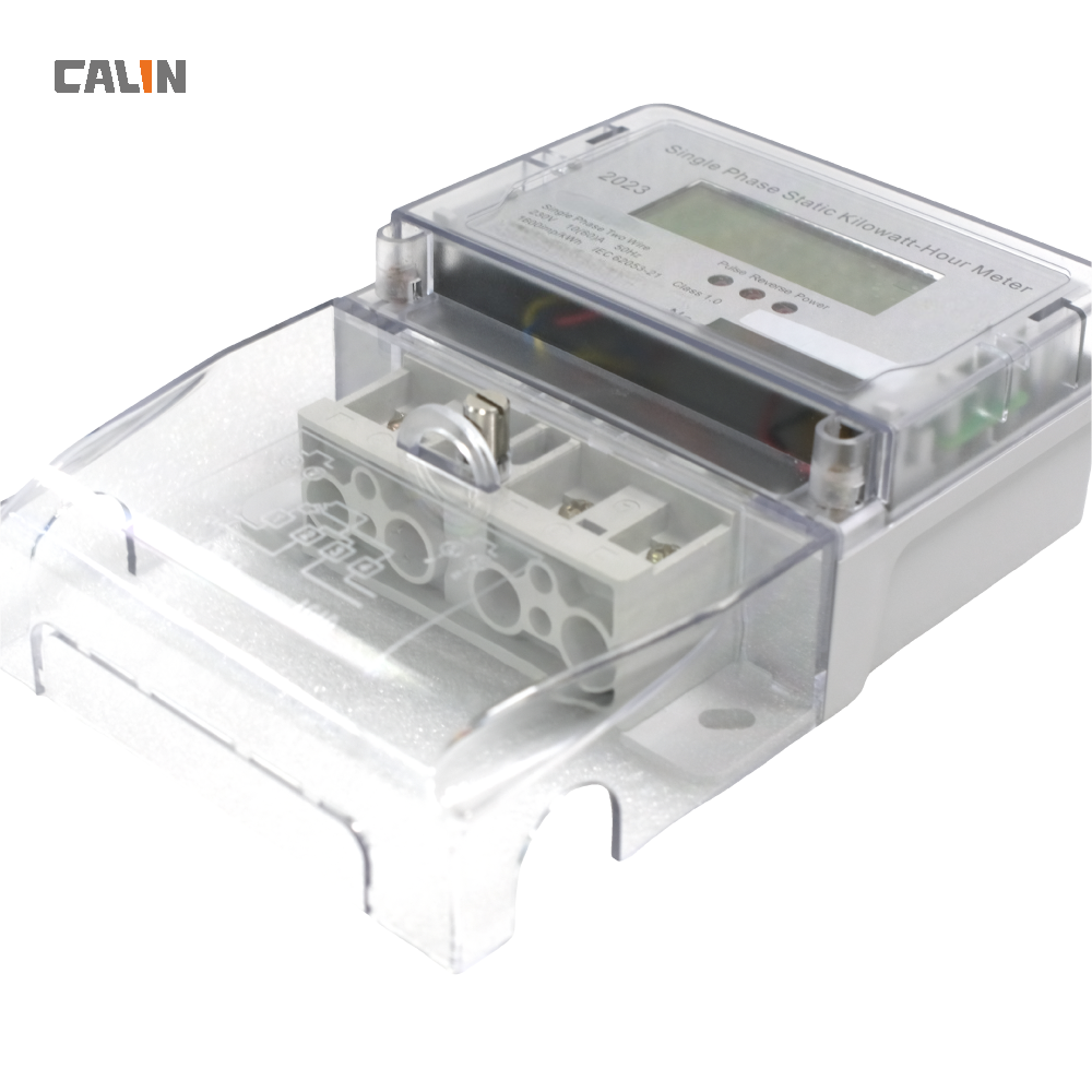Compact Mini Single Phase Electric Meter Extended Terminal Cover Killowatt Meter