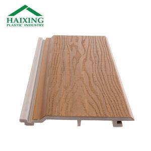 Outdoor Interlocking Wood Texture PVC Plastic Wall Panel with Modern Design