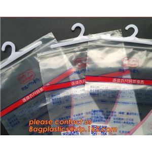 China hanger hook plastic underwear packaging poly bags with hanger,Frosted PVC plastic hook bag button opening bagplastics on sale