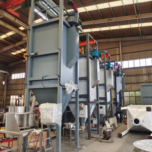 Automatic bulk bag unloading station for stainless steel powder