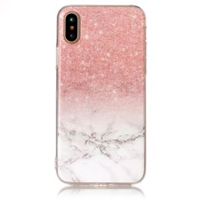 2017 Custom IMD Glitter MarbleTPU Mobile Back phone Case for iphone X