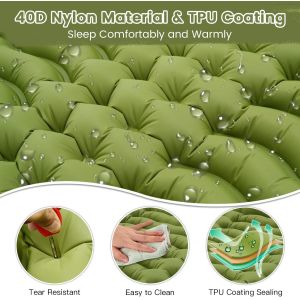 Double Sleeping Pad Camping, Camping Self Inflating 4" Extra-Thick Camping Pad 2