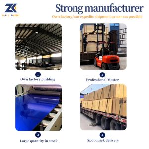 Mirror Finish Bamboo Charcoal Fiber Board Wallboard Scratch Resistant