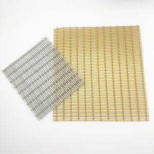 Decorative woven metal mesh for copper clad laminates on the interior walls of