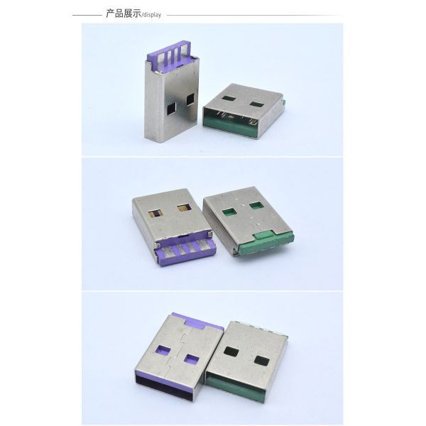 4 Pin Molding Mini Usb Connector Type A With Stainless Steel Shell