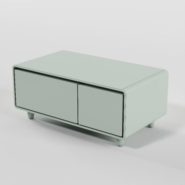 NO Folded Metal Living Room Refrigerator Table with Wireless Charging and Music