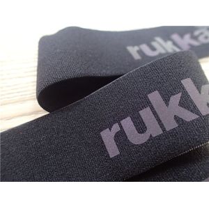 Heat Transfer Logo On Polyester Elastic Webbing / Clothing Elastic Band