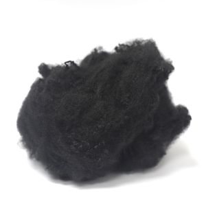 3dx51mm close virgin polyester staple fiber in jet black color for non woven