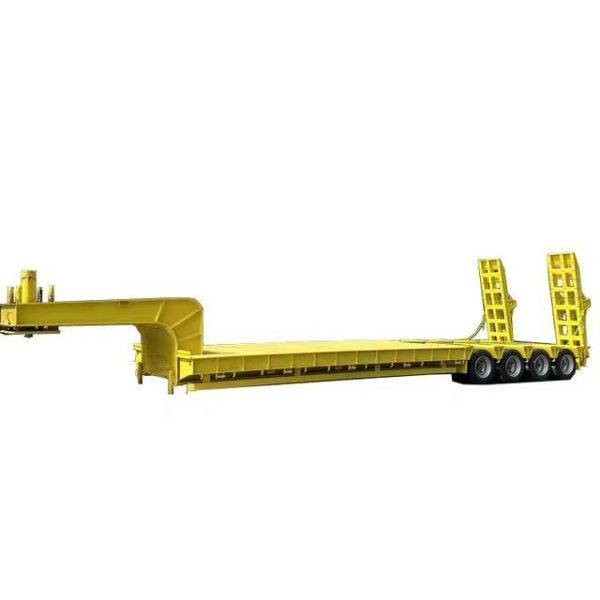 80t 100t Heavy Duty Type Detachable Gooseneck Lowbed Semi Trailer for Transportation