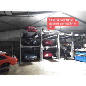 AA4C 4 Post Triple Car Parking Lift Auto Parking System Car Storage System