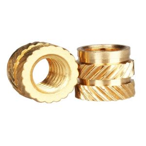 M2 M2.5 M3 M3.5 M4 M5 M6 Nickel Tin Plated Knurled Insert Nut With Shoulder