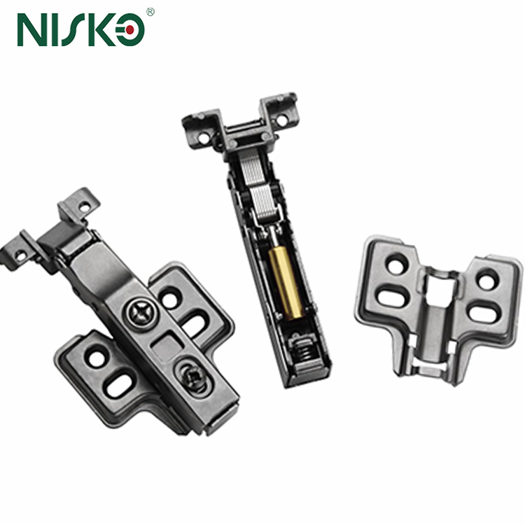 3D Adjustable Soft Closing Hinge Two-Way Clip-On Cabinet Aluminum Door Hinge for