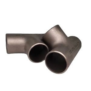 China Butt Welding 1/2 SCH10S Titanium Alloy ASTM B363 WPT2 Ti2 Equal Reducer Tee Pipe Fitting Tee on sale