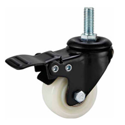 light duty 2 inch white PP caster, 2.5 inch, 3 inch PP castor, swivel PP caster,