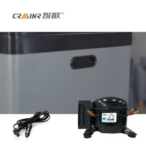 Trolley Handle Portable Fridge Freezer , Car Refrigerator With Compressor