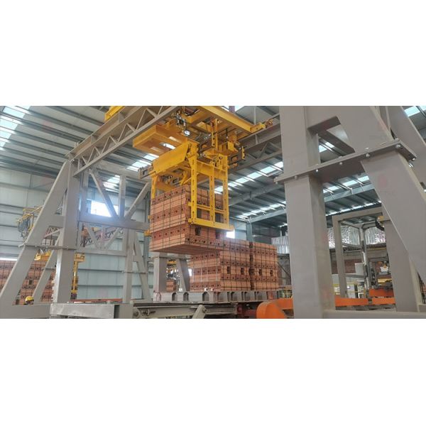 Automatic Brick Packaging System with One-Touch Brick Type Switching and Multi-Brick-Type Automatic Packaging for Efficient Clay Brick Stacking