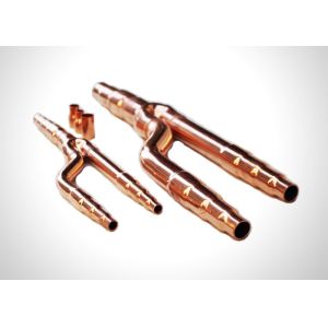 Multi Standard Refrigeration Pipe Fittings Copper Y Joint Disperse Refnet