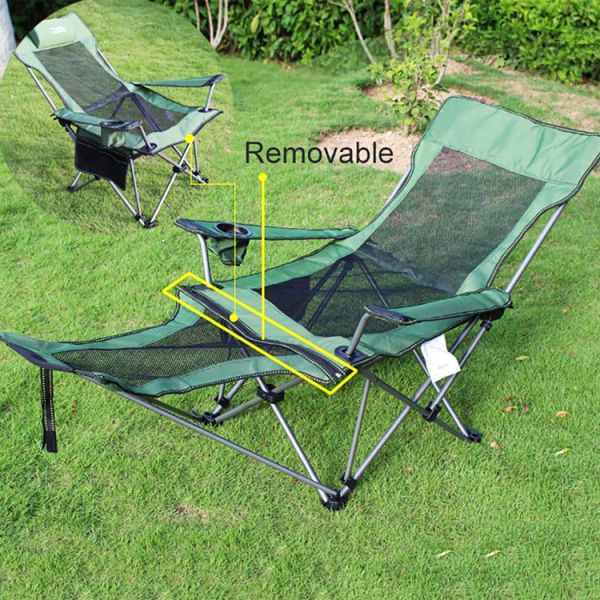 Aluminium Outdoor Folding Camping Chair Portable and Adjustable Moon Beach Lounger Chair