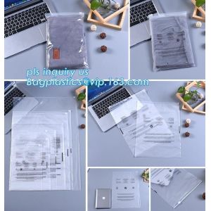 water resisting plastic garment packaging slider zipper pouch, slider bag zipper