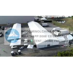 China PVC Coated 5m Span Vaccine Super Station In Parking Lot on sale