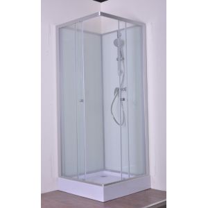 White ABS Tray Chrome Profiles Tetragonum Shower Cabins 800 X800X2000mm