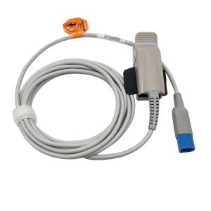 10 Ft Grey TPU Adult Spo2 Sensor 8 Pin D Shaped Male Connector