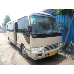 111 - 130 Km / H Used Coaster Bus Manual Tourists Shuttle Bus 2015 - 2018 Year