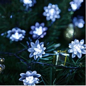 China Christmas Solar Decorative Lights IP44 With Lotus Shaped For Outdoor And Indoor Decor on sale