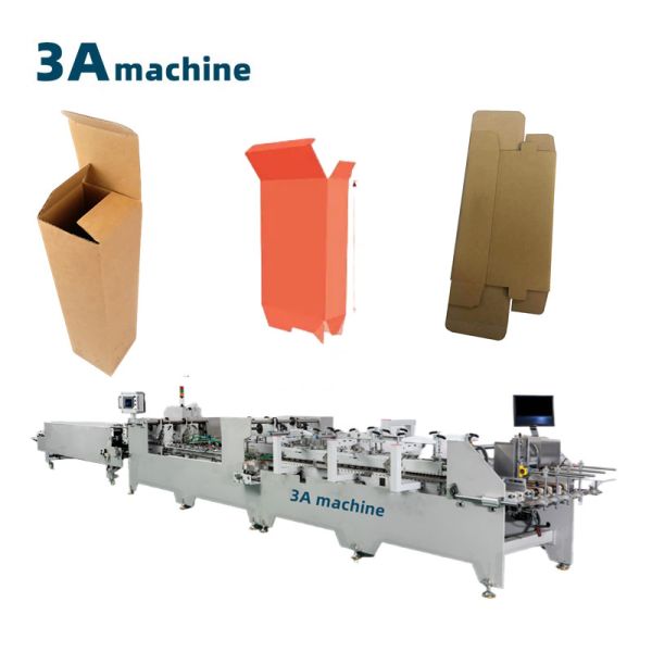 Quality 300m/min Bottom Lock Dual- Corrugated Box Folder Gluer Machine with Hot Glue Function wholesale