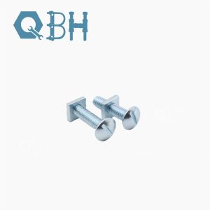 China Carbon steel galvanized Anglo - American half - round head square neck bolts 1/4 on sale