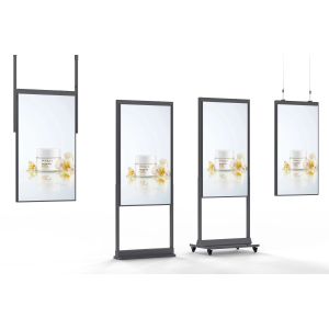 32 inch Shop Window Screen Full Color 2500nits Wall Mounted Digital Advertising