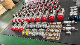 3 Position Pneumatic Rotary Valve Actuator Rack And Pinion 3 Way Valve Actuator