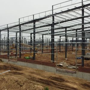 Prefab Steel Warehouse Building with Rock Wool Insulation