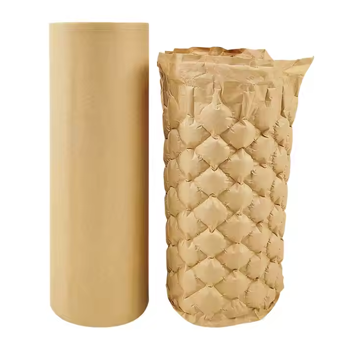 Brown Bubble Wrap Rolls Eco Friendly Kraft Paper Bubble Wrap Roll Customized